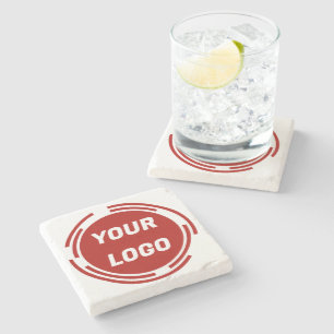 Dessous-de-verre En Pierre Logo d'entreprise PERSONNALISABLE
