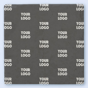 Dessous-de-verre En Pierre Logo simple à répéter   Noir