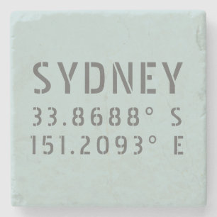 Dessous-de-verre En Pierre Longitude de la latitude de Sydney