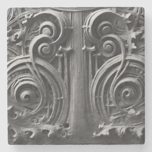 Dessous-de-verre En Pierre Louis Sullivan Spandrel Panel Détail (Devant)