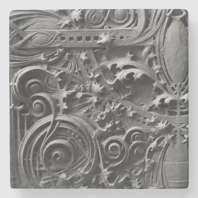 Dessous-de-verre En Pierre Louis Sullivan Spandrel Panel Détail (Devant)