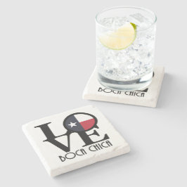 Dessous-de-verre En Pierre LOVE Boca Chica Texas