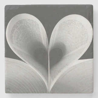 Dessous-de-verre En Pierre "Love Book" Dessous de verre en pierre en forme de