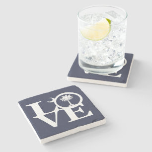 Dessous-de-verre En Pierre LOVE Caroline du Sud