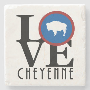 Dessous-de-verre En Pierre LOVE Cheyenne Wyoming