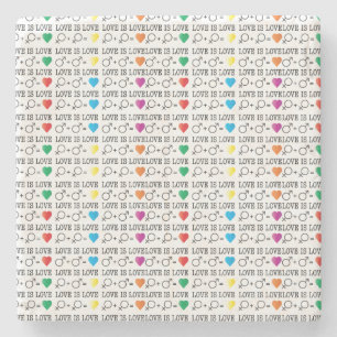 Dessous-de-verre En Pierre LOVE est LOVE égalité citation dans les couleurs a