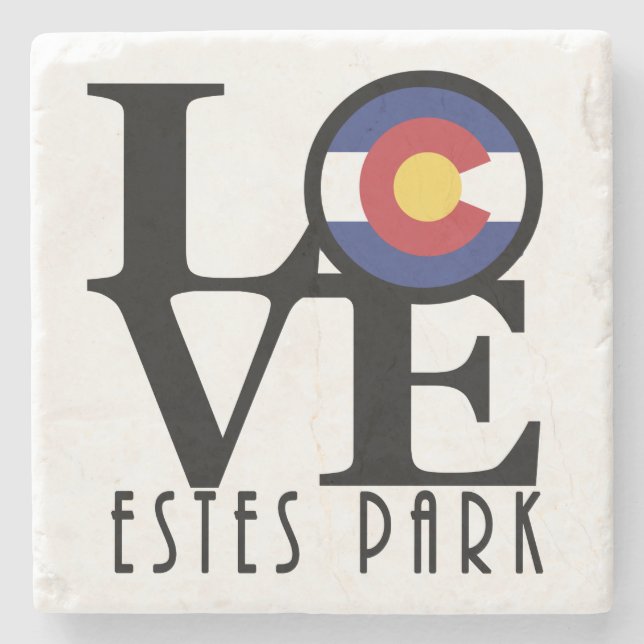 Dessous-de-verre En Pierre LOVE Estes Park CO (Devant)