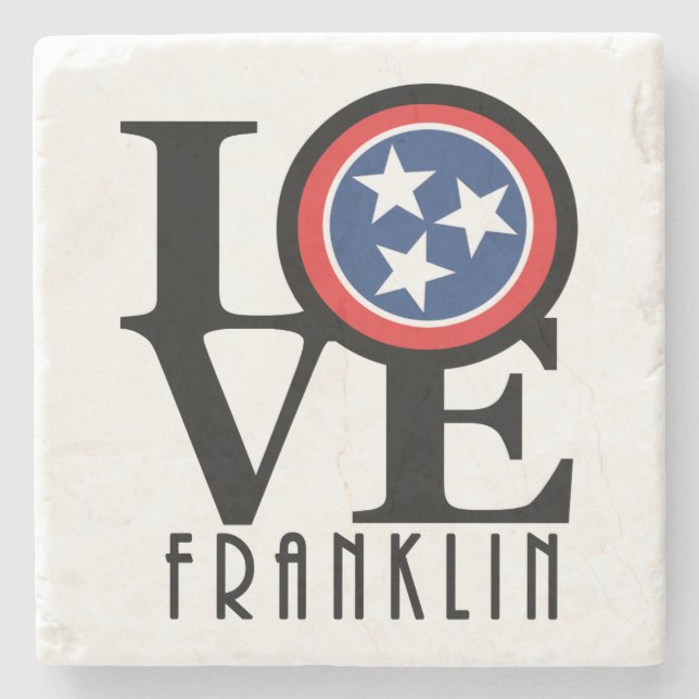 Dessous-de-verre En Pierre LOVE Franklin Tennessee (Devant)