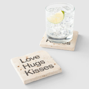 Dessous-de-verre En Pierre Love Hugs Kisses
