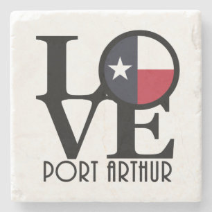 Dessous-de-verre En Pierre LOVE Port Arthur Texas