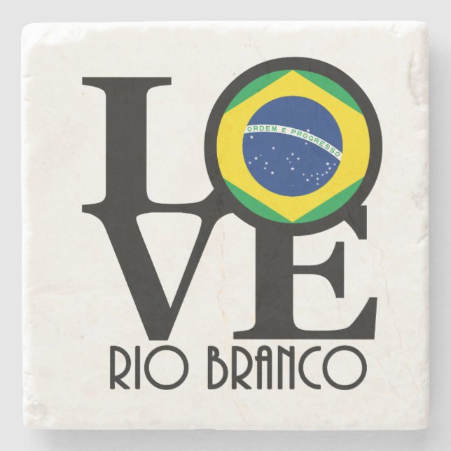 Dessous-de-verre En Pierre LOVE Rio Branco (Devant)