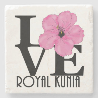 Dessous-de-verre En Pierre LOVE Royal Kunia Pink