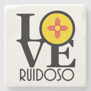 Dessous-de-verre En Pierre LOVE Ruidoso Nouveau-Mexique