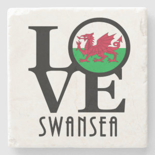 Dessous-de-verre En Pierre LOVE Swansea Wales