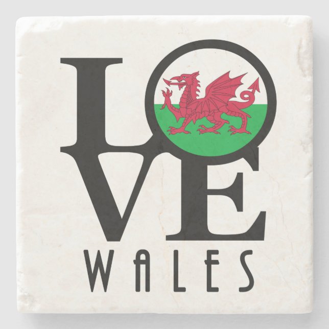 Dessous-de-verre En Pierre LOVE Wales (Devant)
