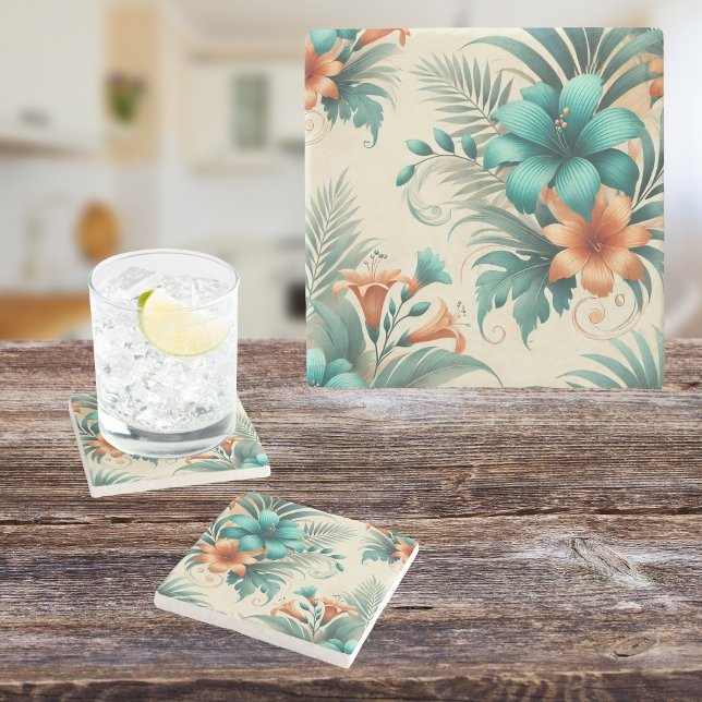 Dessous-de-verre En Pierre Lumière tropicale (Créateur téléchargé)