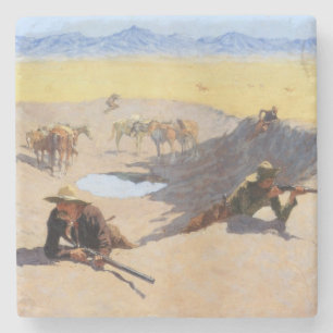 Dessous-de-verre En Pierre Lutter pour le trou d'eau (par Frederic Remington)