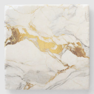 Dessous-de-verre En Pierre Luxury Grey and Gold Texture Marbre blanc