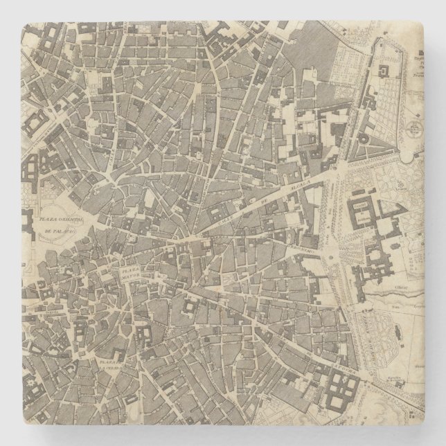 Dessous-de-verre En Pierre Madrid, Espagne (Devant)