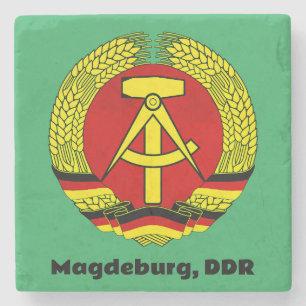 Dessous-de-verre En Pierre Magdeburg, DDR, Magdeburg, Allemagne (Ossi)