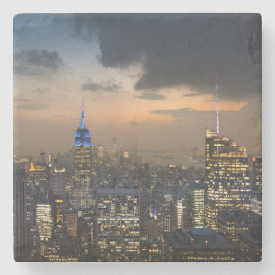 Dessous-de-verre En Pierre Magnifique ciel de New York au crépuscule