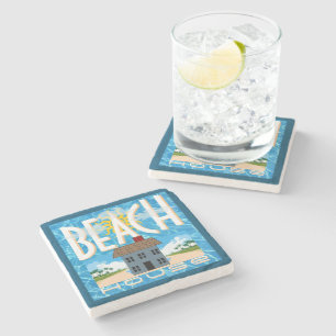 Dessous-de-verre En Pierre Maison de plage