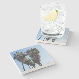 Dessous-de-verre En Pierre Maison de plage Stone Coaster, Photo cœur de palmi