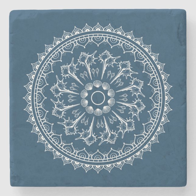 Dessous-de-verre En Pierre Mandala fait de coquillages (Devant)