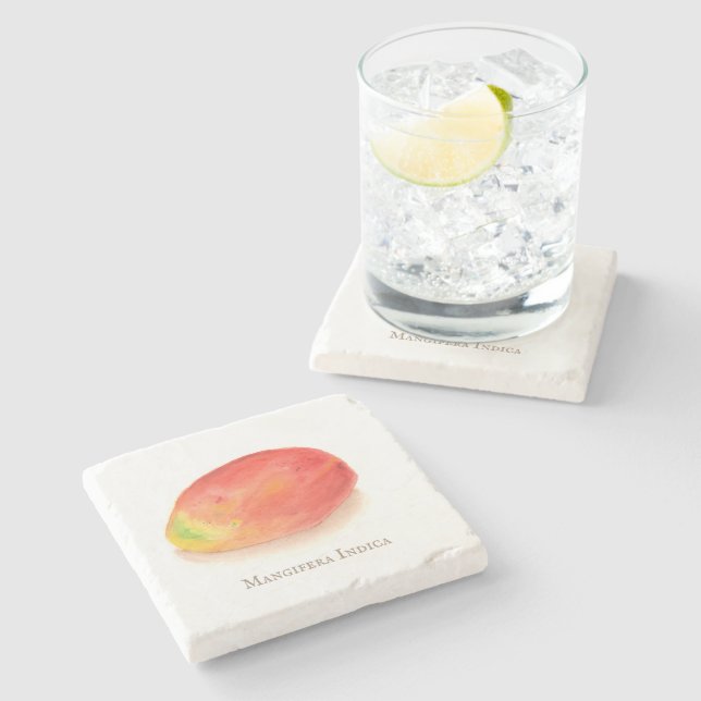 Dessous-de-verre En Pierre Mango ! trivet (Côté)