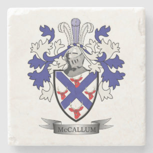 Dessous-de-verre En Pierre Manteau de crête de famille de McCallum des bras