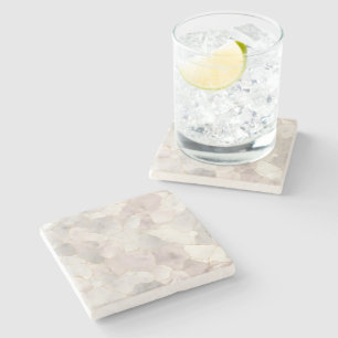 Dessous-de-verre En Pierre Marbre blanc rose gris