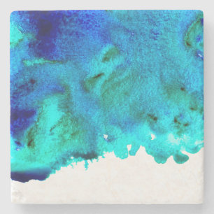 Dessous-de-verre En Pierre Marbre bleu marine marbre abstrait