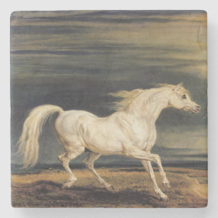 Dessous-de-verre En Pierre Marengo le cheval blanc (par James Ward)