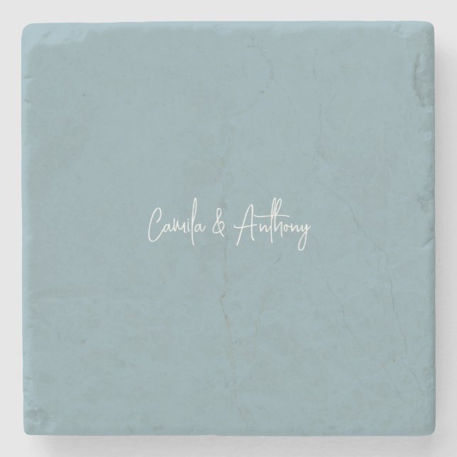 Dessous-de-verre En Pierre Mariage bleu (Devant)