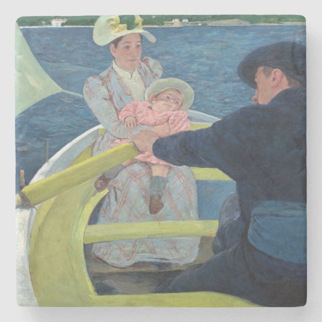 Dessous-de-verre En Pierre Mary Cassatt - La fête de la navigation (Devant)