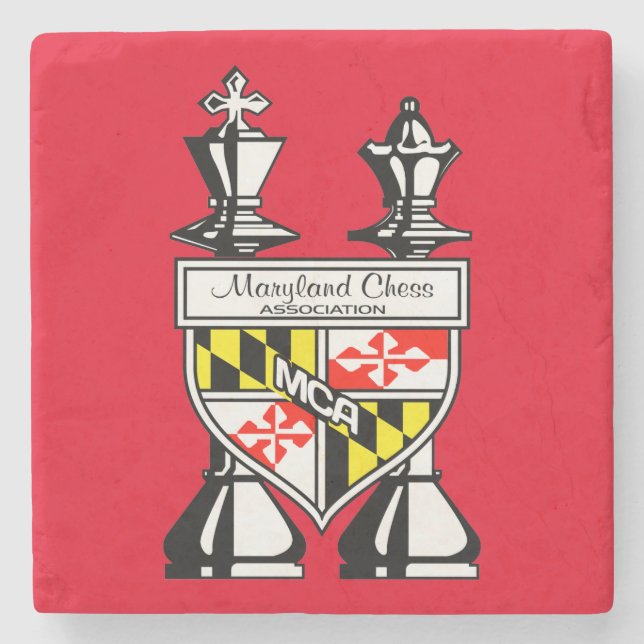 DESSOUS-DE-VERRE EN PIERRE MARYLAND CHESS (Devant)