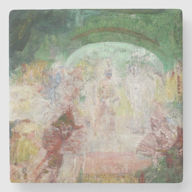 Dessous-de-verre En Pierre Masquerade par James Ensor (1889) (Devant)