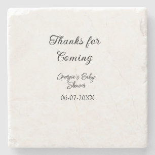 Dessous-de-verre En Pierre Merci à venir baby shower moderne simple typogr