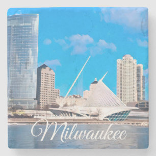 Dessous-de-verre En Pierre Milwaukee Wisconsin Skyline