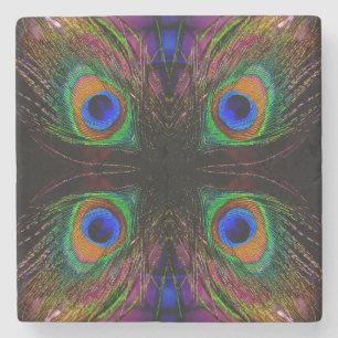 Dessous-de-verre En Pierre Mod Peacock
