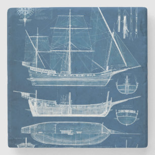 Dessous-de-verre En Pierre Modèle antique I de bateau
