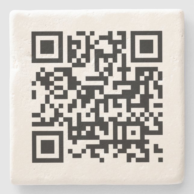 Dessous-de-verre En Pierre Modèle élégant de code QR d'entreprise personnalis (Devant)
