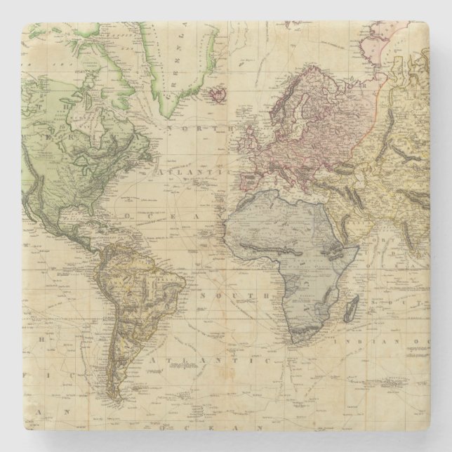 Dessous-de-verre En Pierre Monde 5 (Devant)