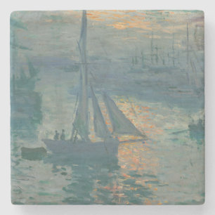 Dessous-de-verre En Pierre Monet Sunrise Marine Impressionnisme peinture