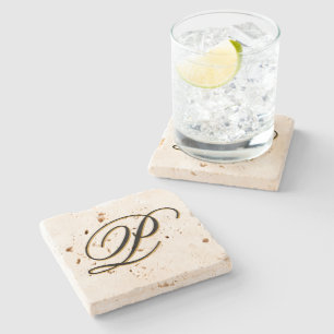 Dessous-de-verre En Pierre Monogramme Customisé
