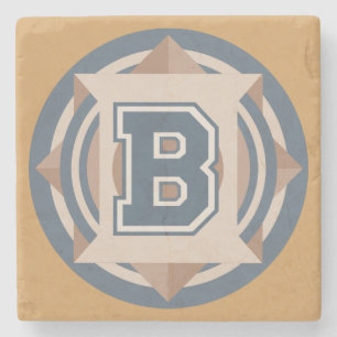 Dessous-de-verre En Pierre Monogramme personnalisé "B" initial