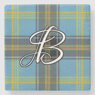 Dessous-de-verre En Pierre Monogramme personnalisé Clan Bell Tartan
