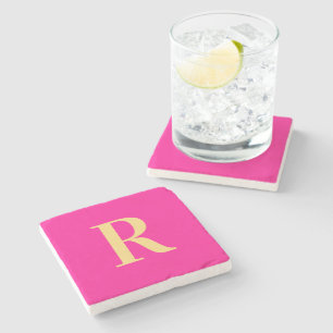 Dessous-de-verre En Pierre Monogramme simple moderne