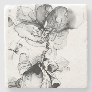 Dessous-de-verre En Pierre Monokrom blomma