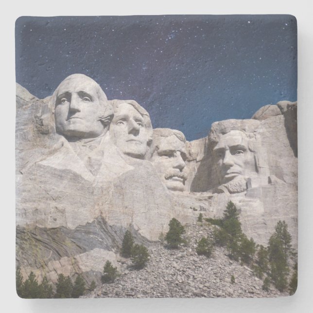 Dessous-de-verre En Pierre Mont Rushmore Timelape Sky (Devant)